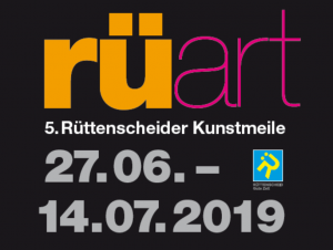 Flyerbild Kunstmeile 2019Logo, Zeitraum Kunstmeile in Essen-Rüttenscheid